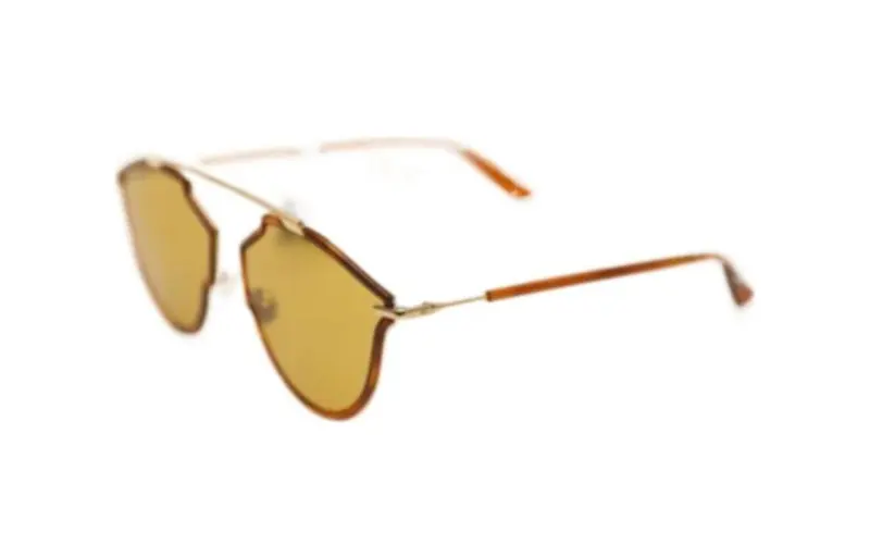DIOR Irregular Shape Sunglasses Women's Gold