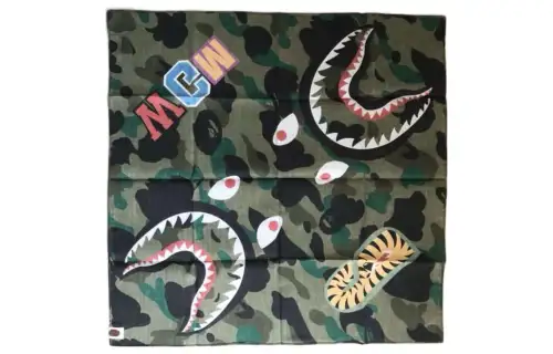 A BATHING APE Cotton Headwraps Unisex Green
