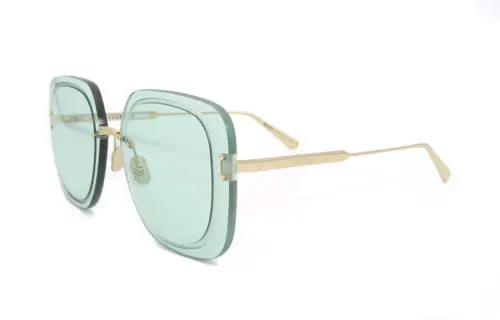 DIOR Irregular Shape Sunglasses Women's Gold