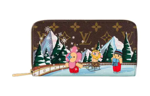 LOUIS VUITTON Zippy Monogram Coated Canvas Wallet Women's Brown & Multicolor
