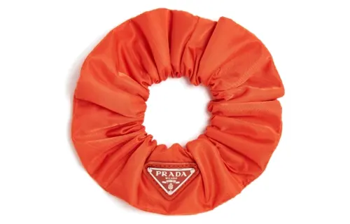 PRADA Fabric, Recycled Nylon Hair Tie Women's Orange