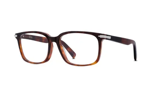 DIOR Plastic Rectangular Eyeglass Frames Men's Tortoiseshell