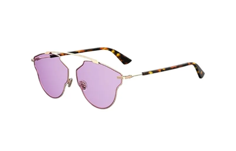 DIOR Irregular Shape Sunglasses Unisex Gold