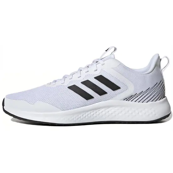 Adidas Fluidstreet Wear-Resistant Slip-Resistant Low-Top Running Shoes Men's White Black