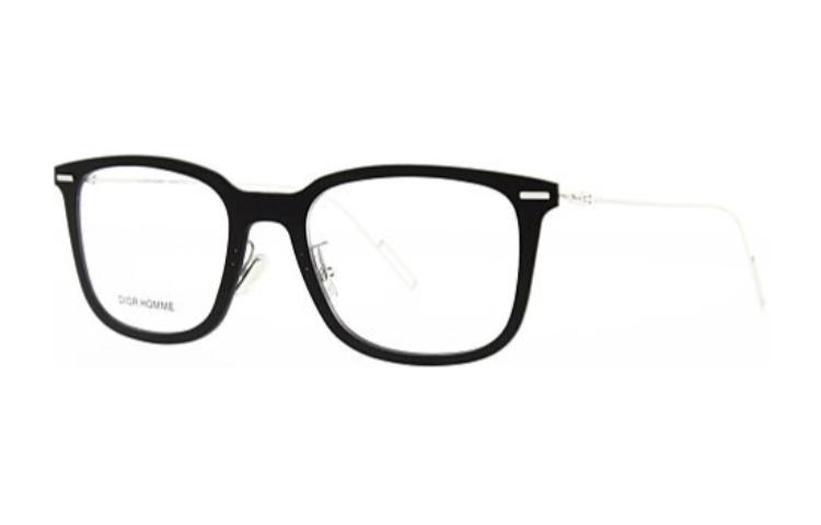 DIOR Plastic Metal Square Eyeglass Frames Women's Black