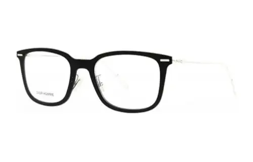 DIOR Plastic Metal Square Eyeglass Frames Women's Black