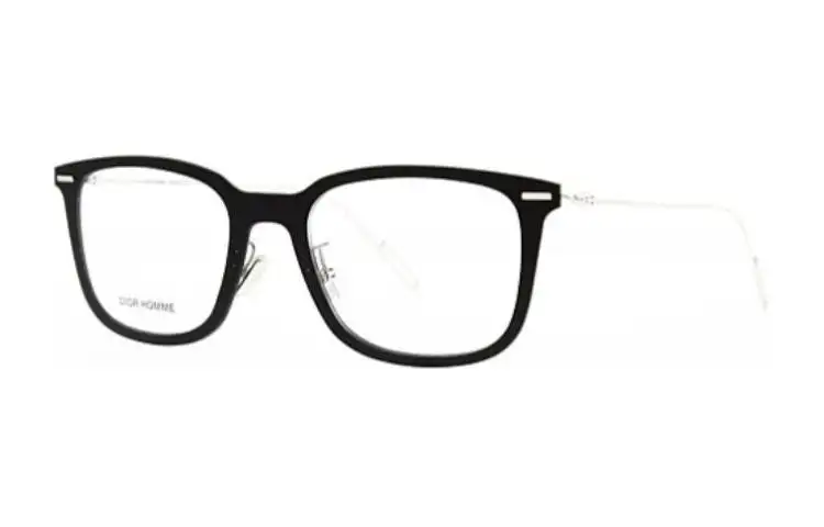 DIOR Plastic Metal Square Eyeglass Frames Women's Black