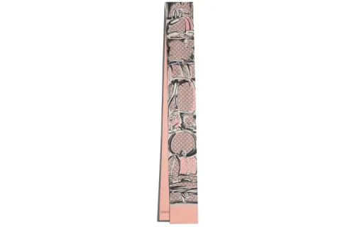 LOUIS VUITTON Trunks Silk Hair Bands Unisex Cherry Blossom Pink