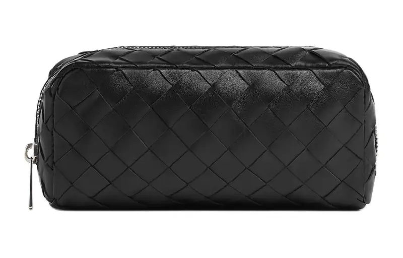 Bottega Veneta Intrecciato Calfskin Clutch Medium Men's Black