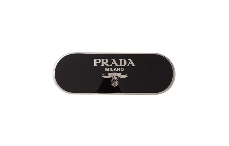logo-lettering hair clip
