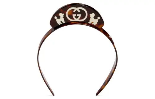 GUCCI Interlocking G Logo Plaque Headband