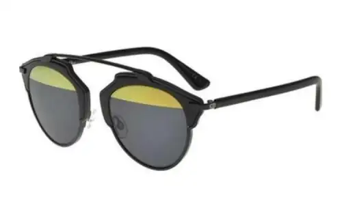 DIOR Acetate Oval Sunglasses Women's Black