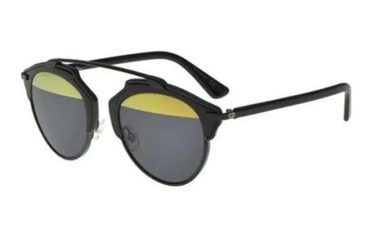 DIOR Acetate Oval Sunglasses Women's Black