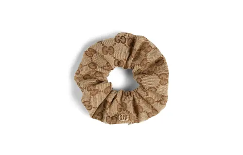GUCCI Double G Logo Plaque Scrunchy