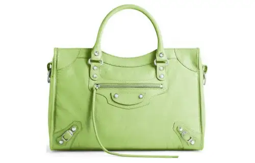 Balenciaga Lambskin One Shoulder Handbag Medium Women's Green
