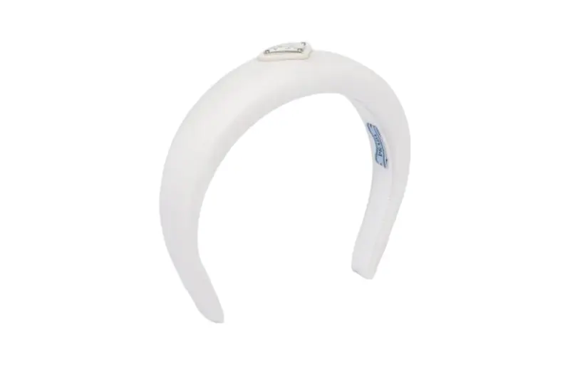 PRADA Nylon Headbands Women's White