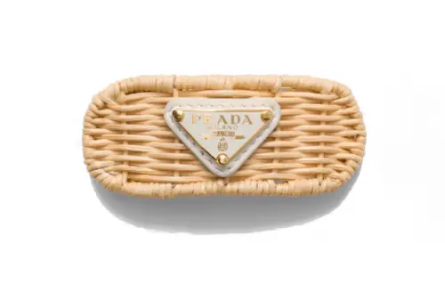 PRADA Triangle-Logo Plaque Hair Clip