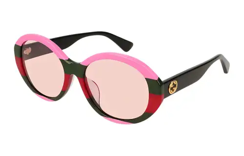GUCCI Oval Sunglasses Women's Black