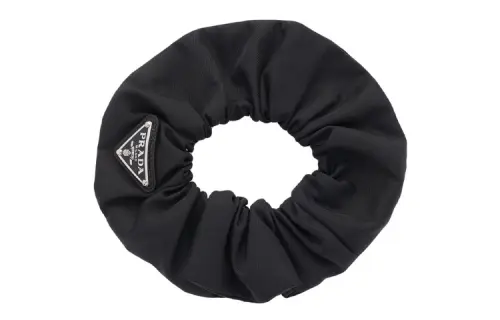 Prada Logo Plaque Elasticated-Band Scrunchie