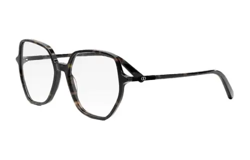 DIOR Acetate Irregular Shape Eyeglass Frames Unisex Black