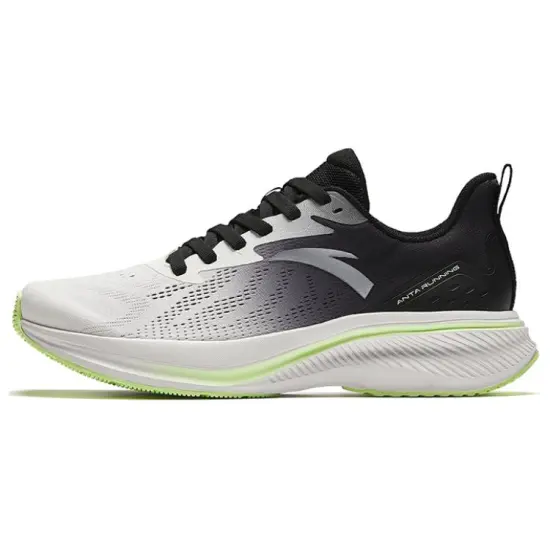 Anta Running Collection Cushioning Wear Resistant Low Top Casual Running Shoes Men's White Black