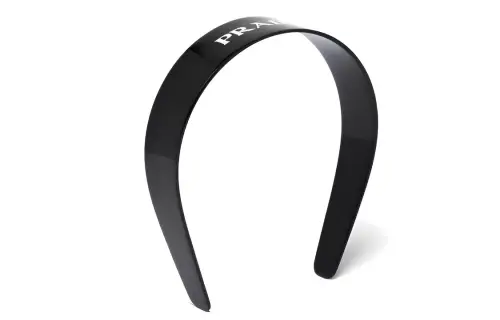 Prada logo-stamp headband