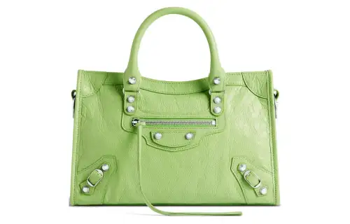 Balenciaga Arena Lambskin One Shoulder Handbag Small Women's Green