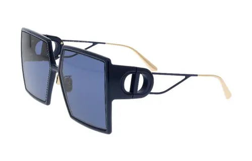 DIOR Irregular Shape Sunglasses Women's Black