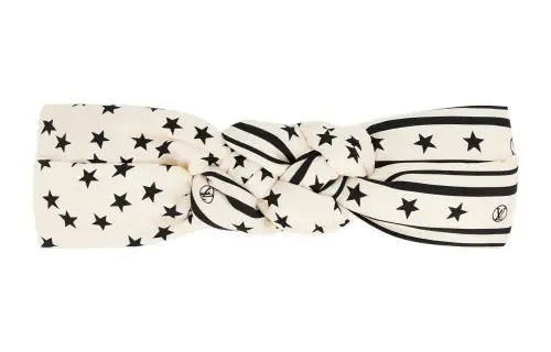 LOUIS VUITTON Silk Hair Band Women's Beige