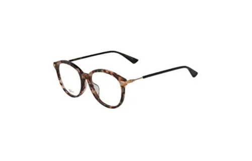 DIOR Plastic Metal Round Eyeglass Frames Women's Tortoiseshell