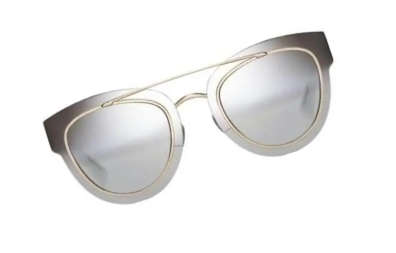 DIOR Metal Aviator Sunglasses Women's Gold