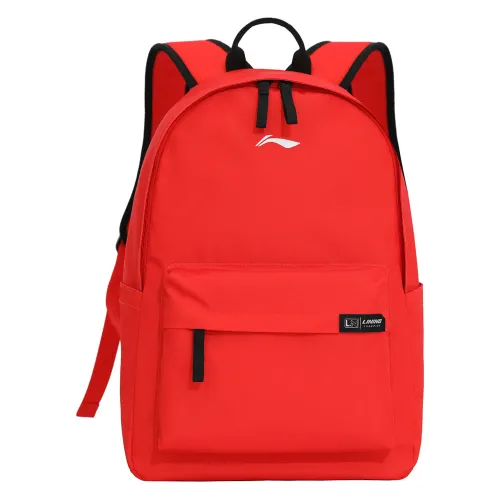 Li Ning Polyester Backpack Unisex Red