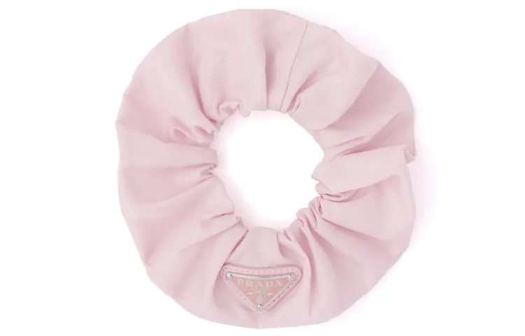 Re-Nylon triangle-logo scrunchie