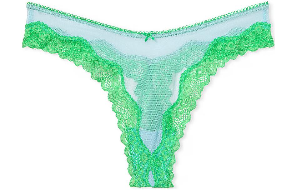 Женские трусы Victoria's Secret стринги (зеленые)