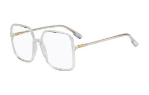 DIOR Square Eyeglass Frames Unisex White