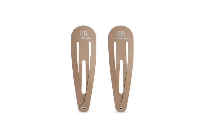 Balenciaga Hair Clips Women's Brown
