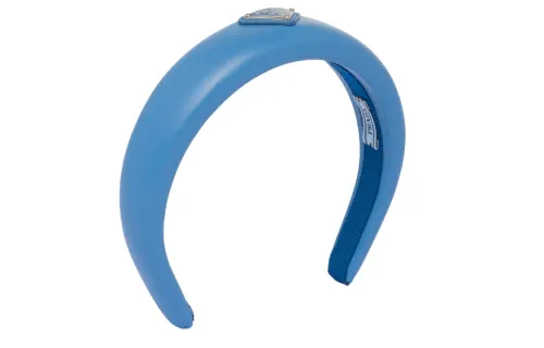 PRADA Logo-Plaque Padded Designed Headband