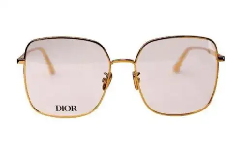 DIOR Square Sunglasses Men's Gold
