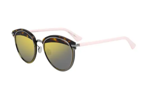 DIOR Plastic Irregular Shape Sunglasses Women's Pink