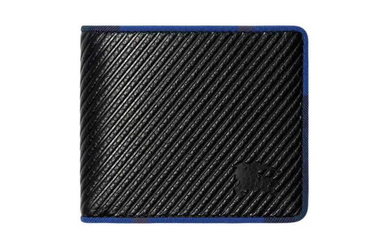 Burberry HERITAGE Cow Leather Wallet Coin Purse Unisex Black