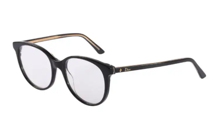 DIOR Round Eyeglass Frames Unisex Black