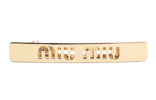 MIU MIU Metal Hair Clips Women's Gold