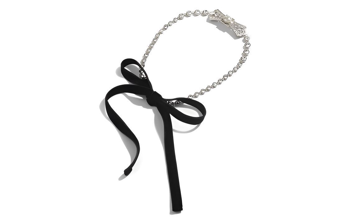 CHANEL Headbands Women's Silver/Black