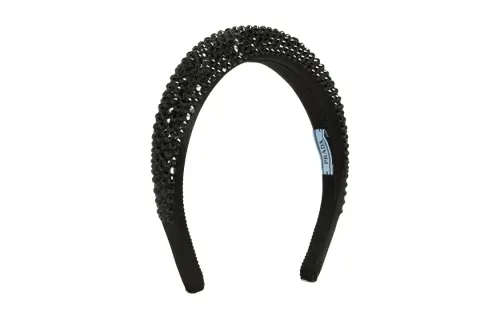 Prada satin crystal-embellished headband