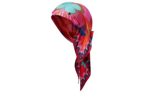 Maison Michel Irina Silk Graphic print Headscarf