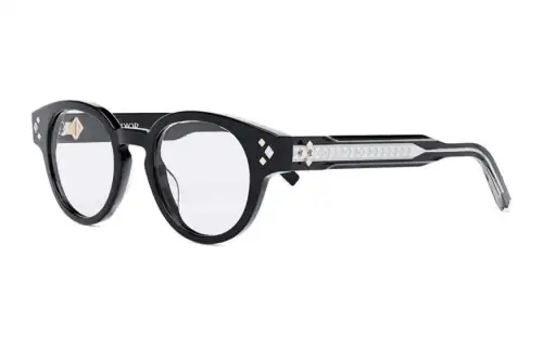 DIOR Hardware Accessories Oval Eyeglass Frames Men's Black