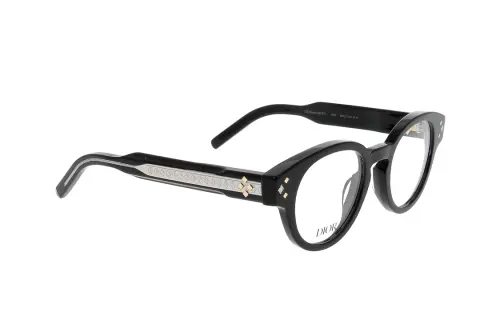 DIOR Irregular Shape Eyeglass Frames Men's Black