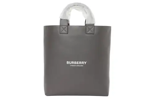 Burberry Artie Leather Tote Bag, Shopping Bag, Handbag Unisex Gray