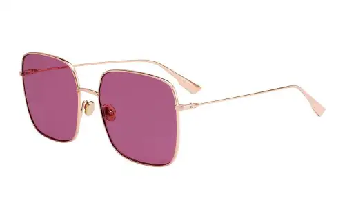 DIOR Alloy Metal Square Sunglasses Women's Gold