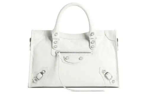Balenciaga Arena Lambskin Crossbody One Shoulder Handbag Small Women's White